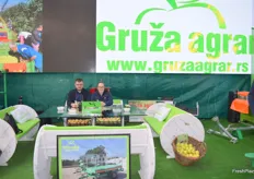 Gruza Agrar are Serbian producers of blueberries as well as suppliers of a range of agricultural equipment and supplies for anti-hail nets. Representing the company is the son of the owner Nemanja Nikolic and colleague Andrijana Teofilovic.